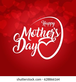 happy mothers day greeting card vector illustration