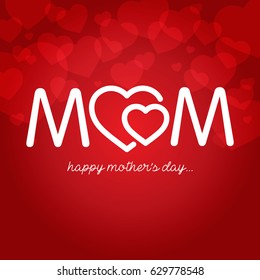 happy mothers day greeting card vector illustration