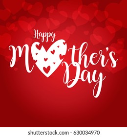 happy mothers day greeting card vector illustration