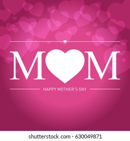 happy mothers day greeting card vector illustration