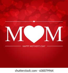 happy mothers day greeting card vector illustration