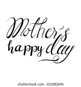 Happy Mother's Day Greeting Card, Calligraphy Vector.