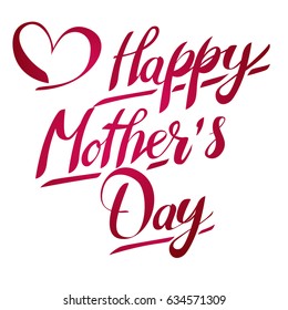 Happy Mother's Day Greeting Card Calligraphy