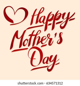 Happy Mother's Day Greeting Card Calligraphy