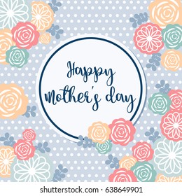 Happy Mother's day greeting card with blossom flower