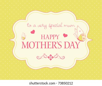 A Happy Mother's Day greeting card