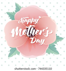 Happy Mother's Day greeting card with a beautiful flower background.
Vector illustration EPS 10.