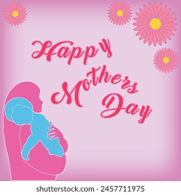 Happy Mother's Day greeting design for the mother's day, 14 may mother's day, social media post, banner, poster.