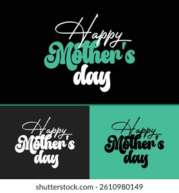 Happy Mother's Day greeting design with stylish typography