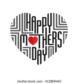 happy mothers day greeting design vector