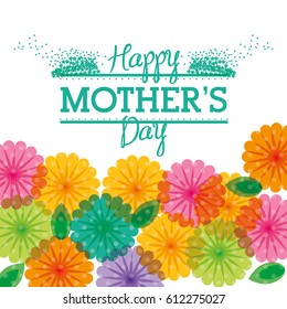 happy mothers day greeting flower transparent colored