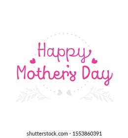 Happy Mother's Day Greeting Vector Illustration