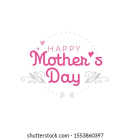 Happy Mother's Day Greeting Vector Illustration