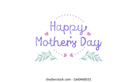 Happy Mother's Day Greeting Vector Illustration for any design