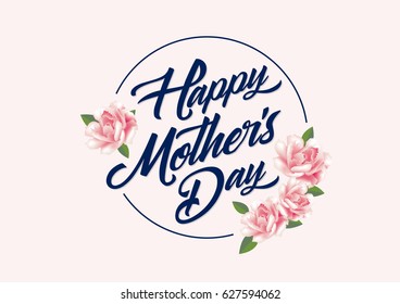 Happy Mothers Day greeting. vector illustration