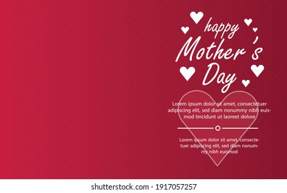 Happy Mother's Day greeting written with hand lettering. Typography design template for poster, banner, gift card, t-shirt print, label, badge. Vector illustration on a white background.