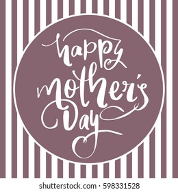Happy Mother's Day greetings with line background pattern