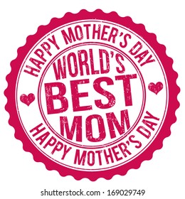 Happy mother's day grunge rubber stamp, vector illustration