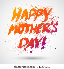 Happy Mothers Day grunge sign. Vector illustration