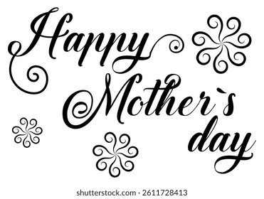 Happy mothers day hand drawn lettering isolated illustration vector, Happy Mother's Day Calligraphy Background. Design for flyer, card, invitation. Handmade calligraphy vector illustration. eps10 99