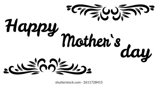 Happy mothers day hand drawn lettering isolated illustration vector, Happy Mother's Day Calligraphy Background. Design for flyer, card, invitation. Handmade calligraphy vector illustration. eps10 99