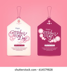 Happy Mother's Day hand drawn lattering. Calligraphy Inscription. Vector illustration banner card