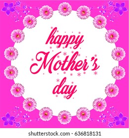 HAPPY MOTHER'S DAY, Hand drawn poster in watercolor with roses, hearts and flower.  Background for cards,  greeting. Happy Mother's Day decorated with flowers ,  Mother's Day Card ,  Mom I love you