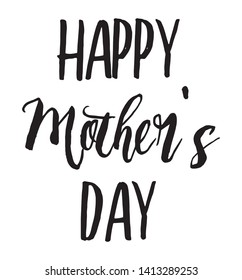 Happy Mother's Day,  Hand Lettering Inscription. Graphic Calligraphy Illustration Element - Illustration