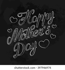 Happy Mothers Day, hand lettering calligraphy . Vector background may be used as greeting card for your mum