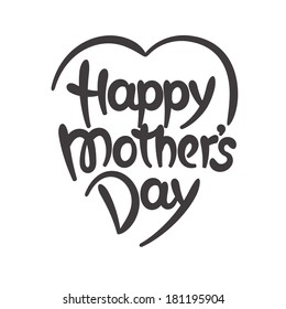 Happy mother's day hand-drawn lettering