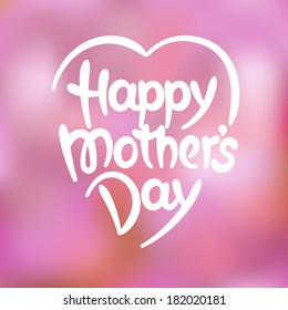 Happy mother's day hand-drawn lettering