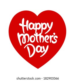 Happy mother's day hand-drawn lettering