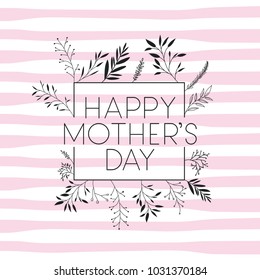 happy mothers day handmade font postcard