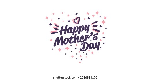 Happy Mother's Day handwriting vector background.