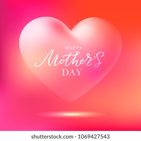 Happy Mother's Day handwritten lettering. Happy Mother's Day typography vector design for greeting cards and poster. Design template celebration. Vector illustration.