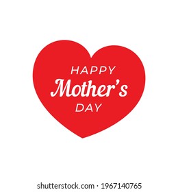 Happy Mother's Day with heart.