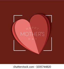 happy mothers day with heart card