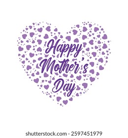 Happy mother's day heart design