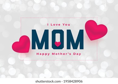 happy mothers day hearts background design