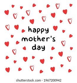 Happy Mother's Day. Hearts banner
