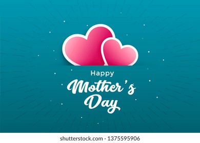 happy mother's day hearts greeting card