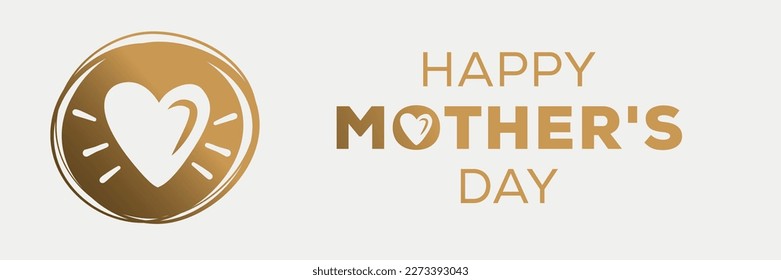 Happy Mother's Day held on march, Vector illustration.