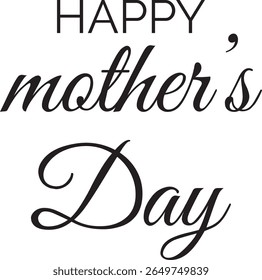 Happy Mother's Day High Quality EPS Vector File Featuring Clean and Editable Elements for Professional Print, Web, and Graphic Design Use