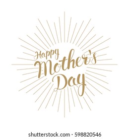 Happy Mother's Day. Holiday background typography design. Vector illustration.