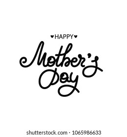 Happy Mother's day. Holiday of mom. Lettering. Women's celebration. Caligraphy. Gift for mommy. Congratulation. It can be used card, postcard, invination, banner, poster. Vector illustration, eps10