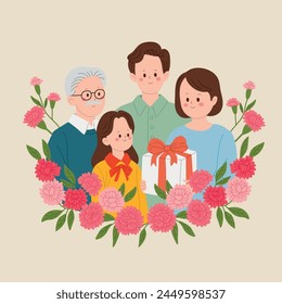 happy mother's day - illustration 