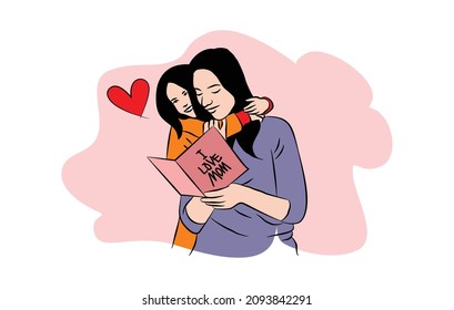 happy mother's day illustration design. vector