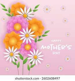 happy mother's day illustration in gradient style design