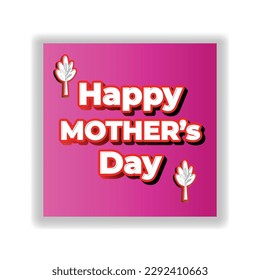 Happy Mother's day illustration- Greeting card. Happy mother day card.