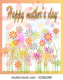 Happy mother`s day. Illustration. Vector